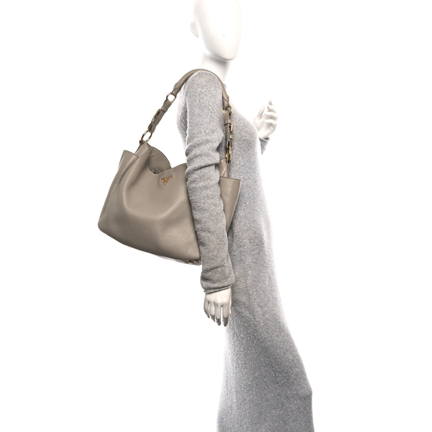 Vitello Daino Side Pocket Hobo Pomice