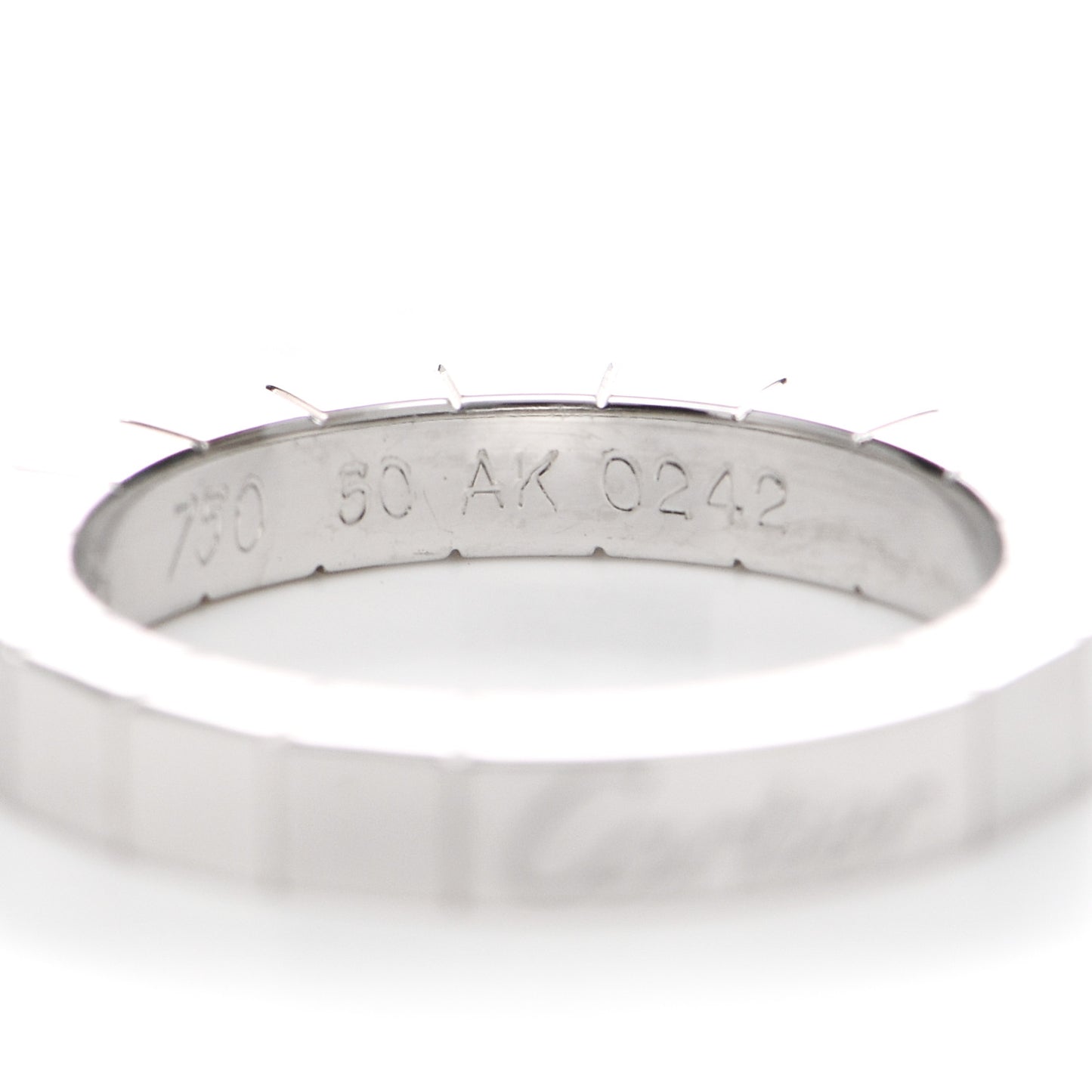 18K White Gold Lanieres Ring 50 5.25
