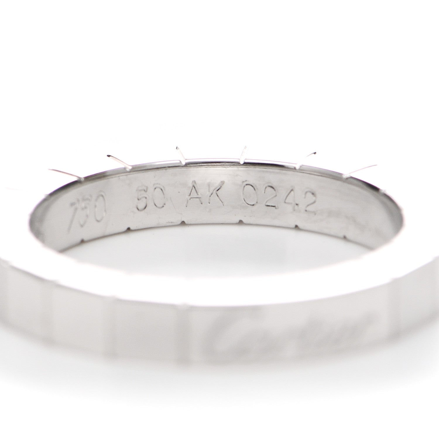 Cartier 18K White Gold Lanieres Ring 50 5.25 6 of 7