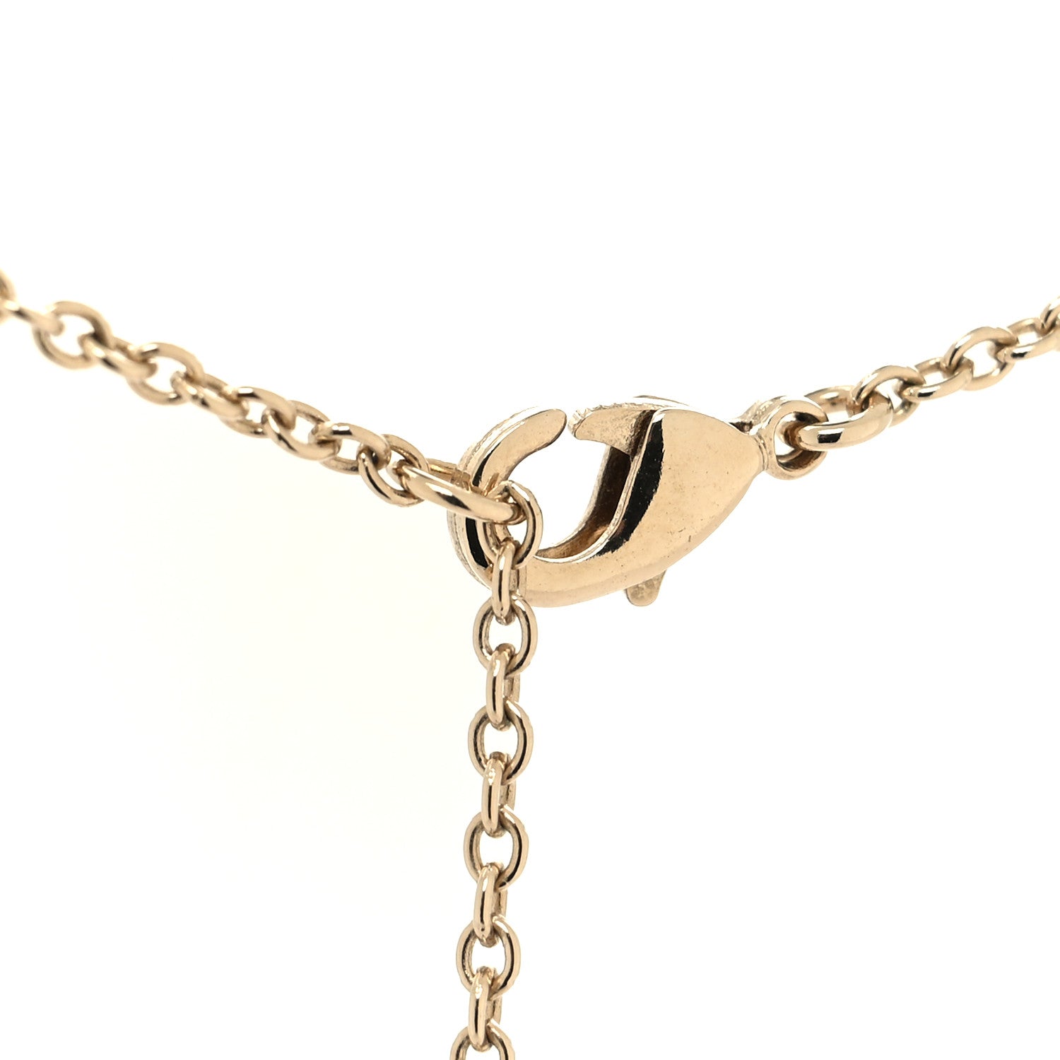 Christian Dior Metal Crystal Clair D Lune Necklace Gold 4 of 5