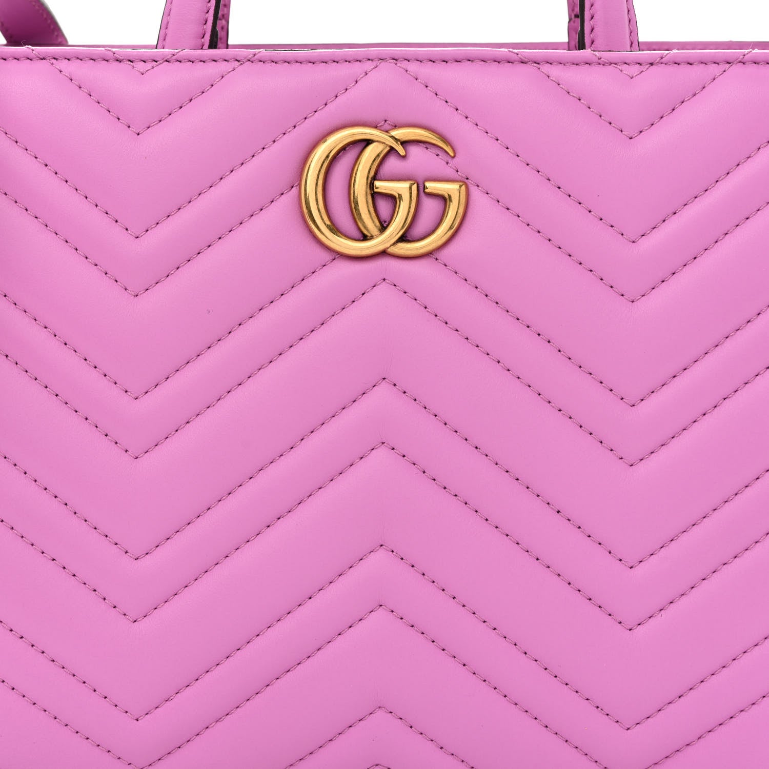 Gucci Calfskin Matelasse Small GG Marmont Tote Candy Mousse 8 of 12