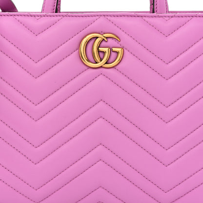 Gucci Calfskin Matelasse Small GG Marmont Tote Candy Mousse 8 of 12
