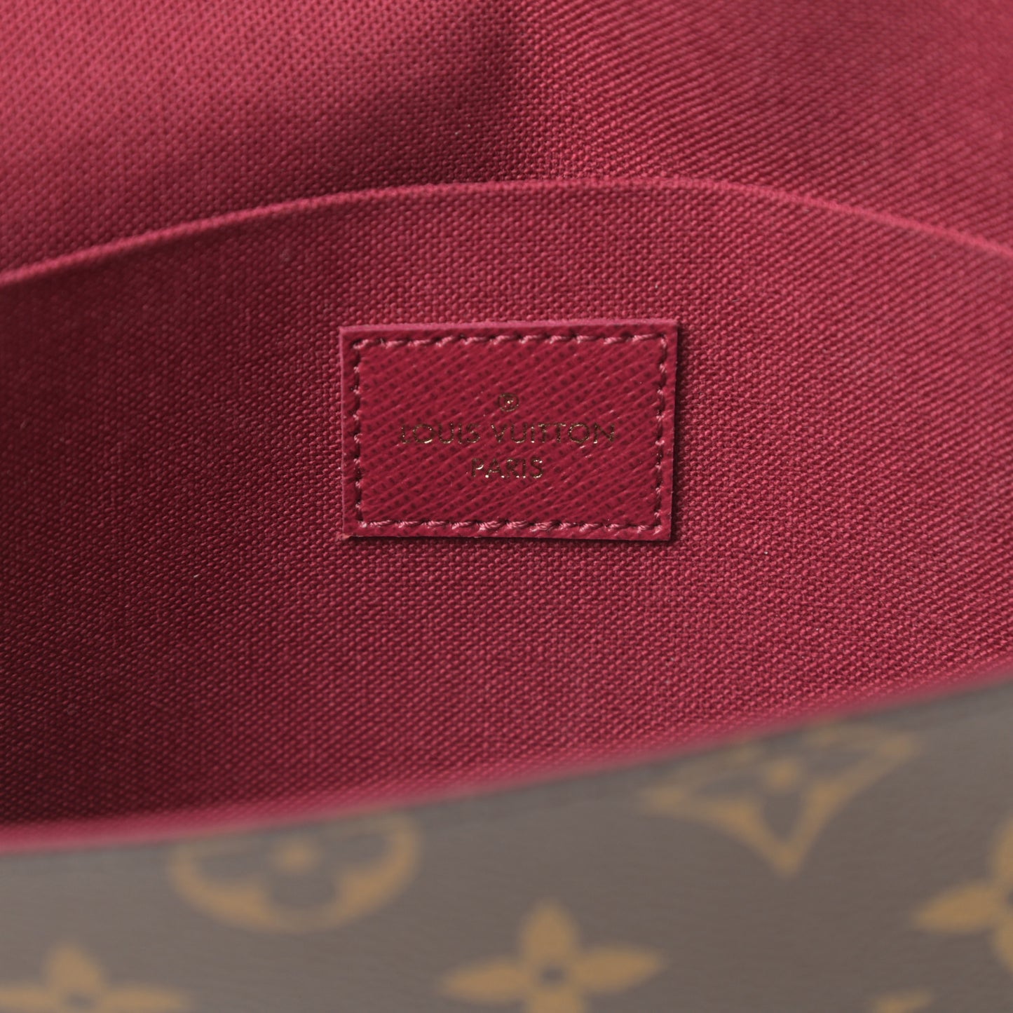 Monogram Pochette Felicie Chain Wallet Fuchsia