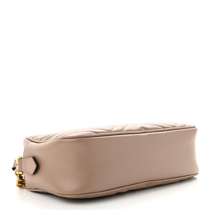 Gucci Calfskin Matelasse Small GG Marmont Chain Shoulder Bag Porcelain Rose 4 of 11
