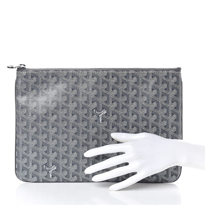 Goyard Goyardine Senat Pochette MM Grey 2 of 9