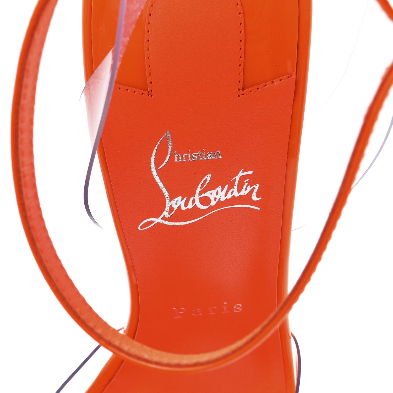 Christian Louboutin PVC Specchio Spikoo 100 Pumps 39.5 Orange 7 of 8