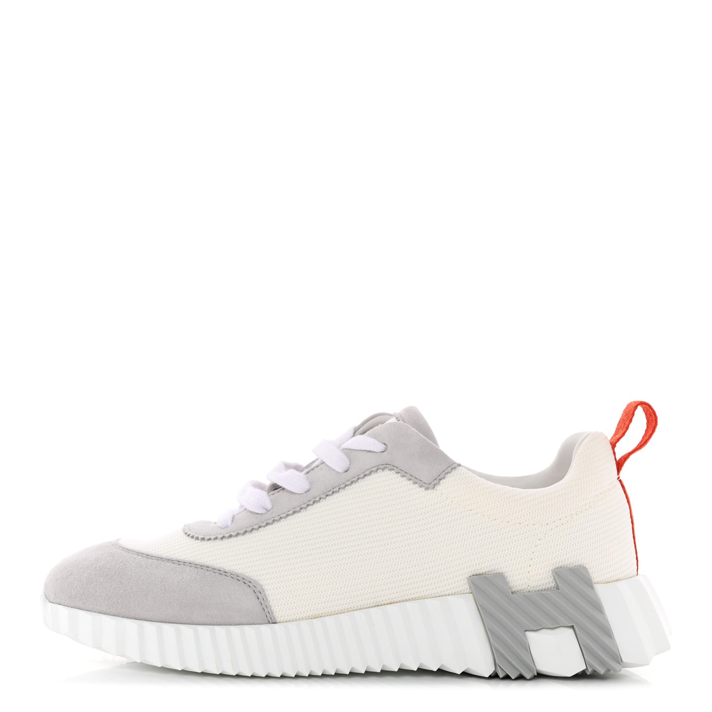 Technical Canvas Suede Goatskin Bouncing Sneakers 37 White Multicolor