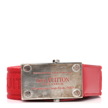 Louis Vuitton Bengale Inventeur Belt 90 36 Red 1 of 7