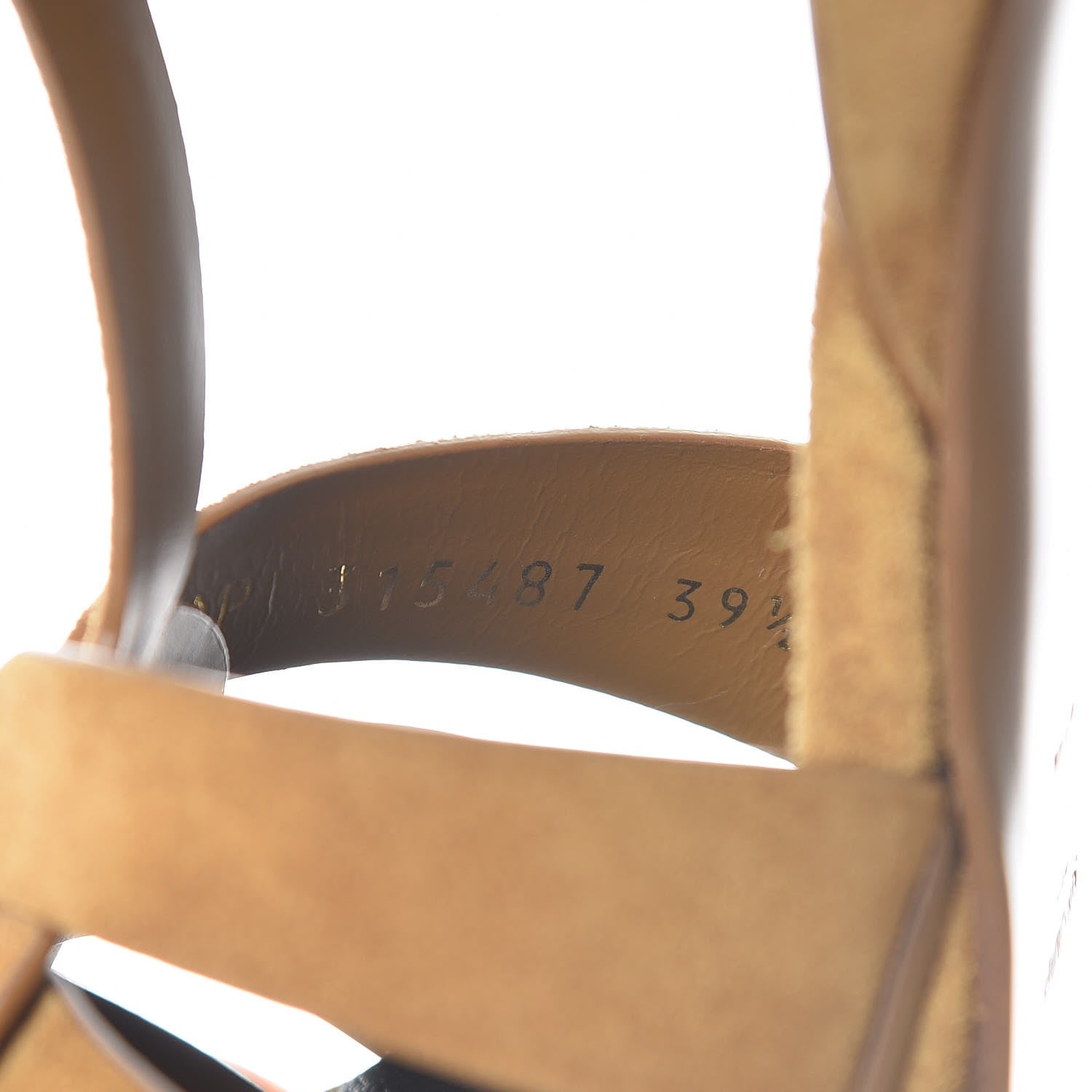 Saint Laurent Suede Tribute 105 Platform Sandals 39.5 Tan 8 of 12