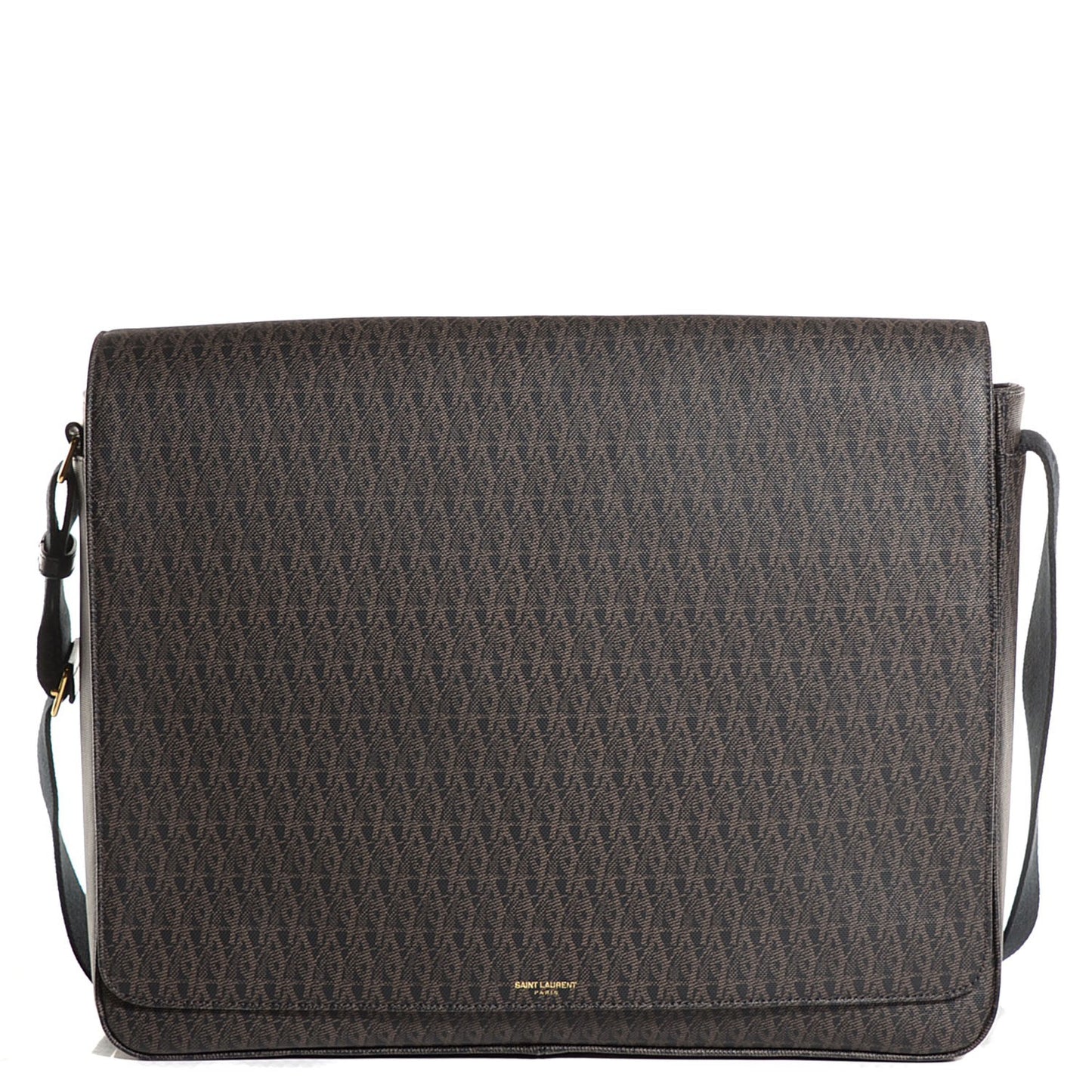 Toile Classic Monogram Flap Front Messenger Bag Black