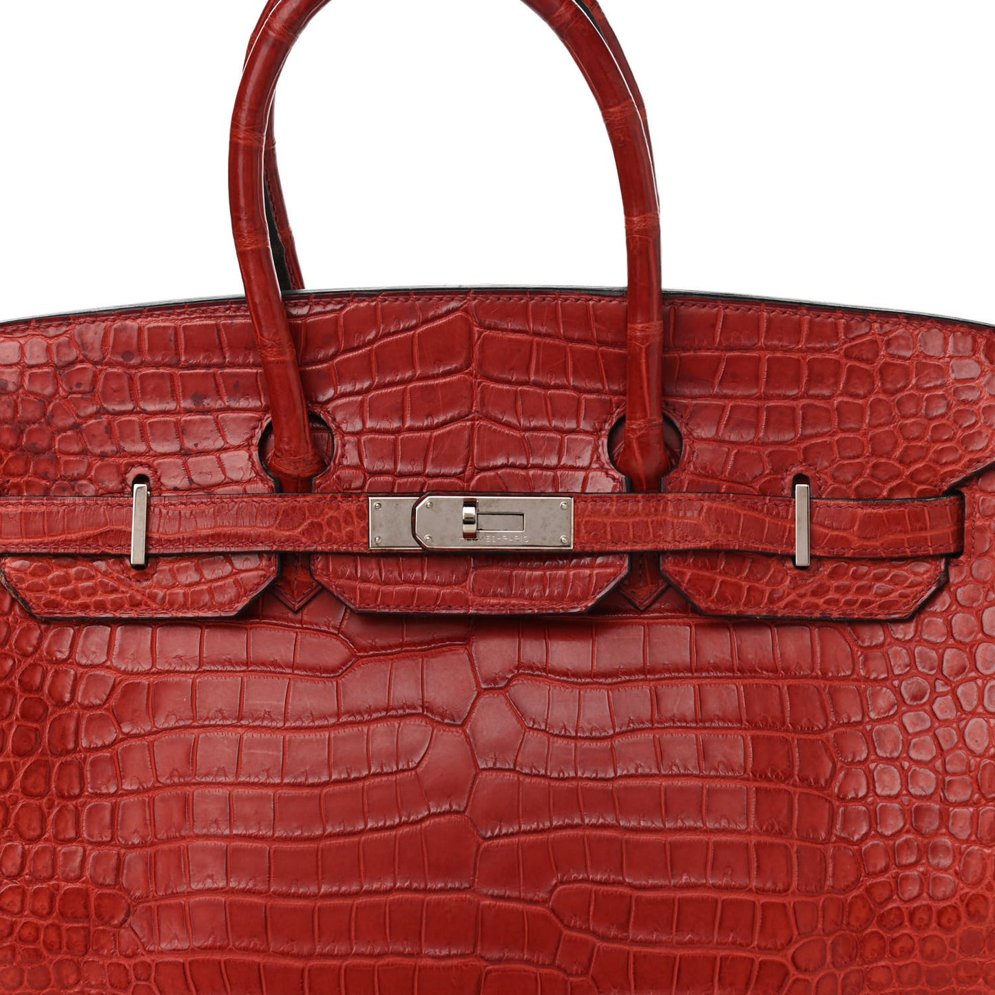 Matte Porosus Crocodile Birkin 30 Rouge H