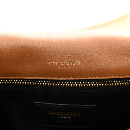 Saint Laurent Denim Suede Monogram Medium Niki Chain Satchel Blue Cinnamon 7 of 10
