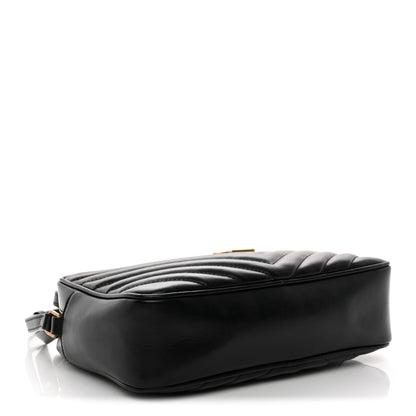 Saint Laurent Calfskin Matelasse Monogram Lou Camera Bag Black 4 of 13