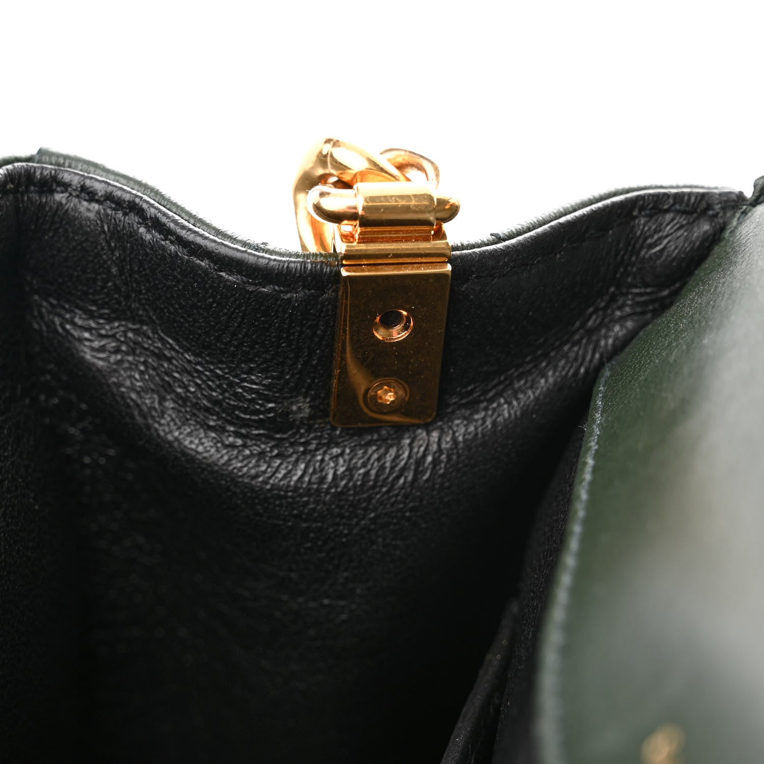 Saint Laurent Lambskin Matelasse Monogram Medium Vicky Chain Bag Algae 11 of 11