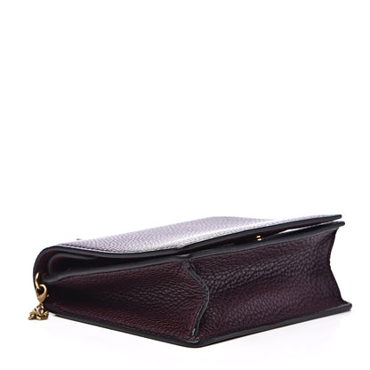 Christian Dior Grained Calfskin D-Bee Crossbody Burgundy 4 of 11