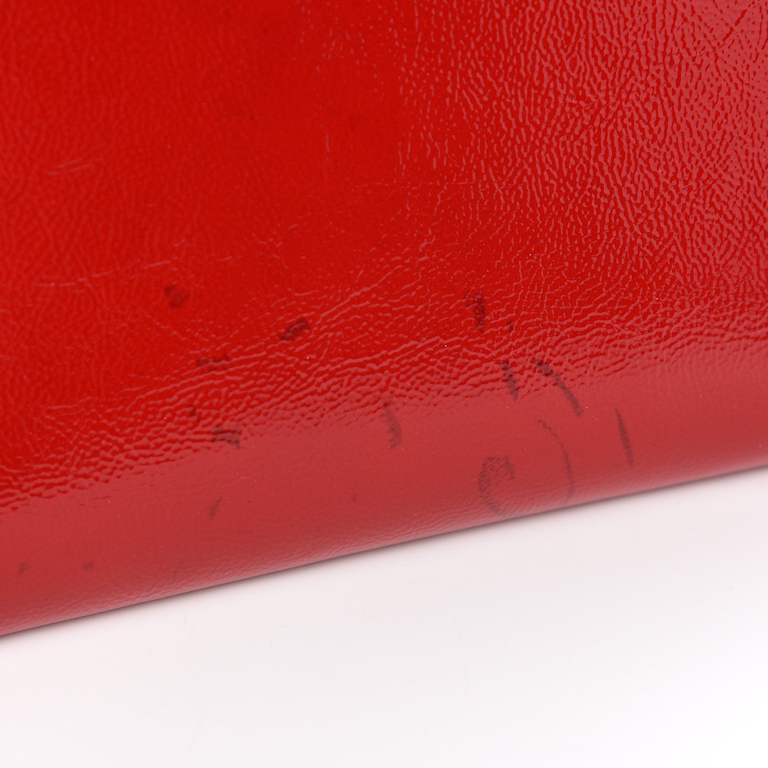 Saint Laurent Textured Patent Monogram Large Belle De Jour Clutch Red 8 of 8