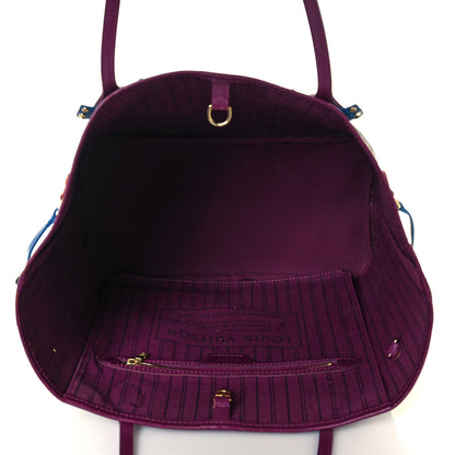Louis Vuitton Monogram Totem Neverfull MM Magenta 6 of 15