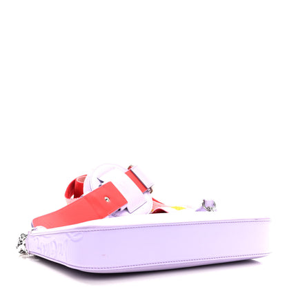 Christian Louboutin Calfskin Empire Loubila Pouch on Chain Lilac Smoke Rosy 7 of 10