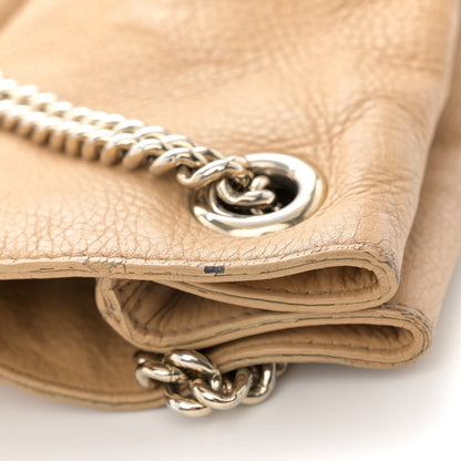 Gucci Pebbled Calfskin Large Soho Chain Shoulder Bag Nude 11 of 15