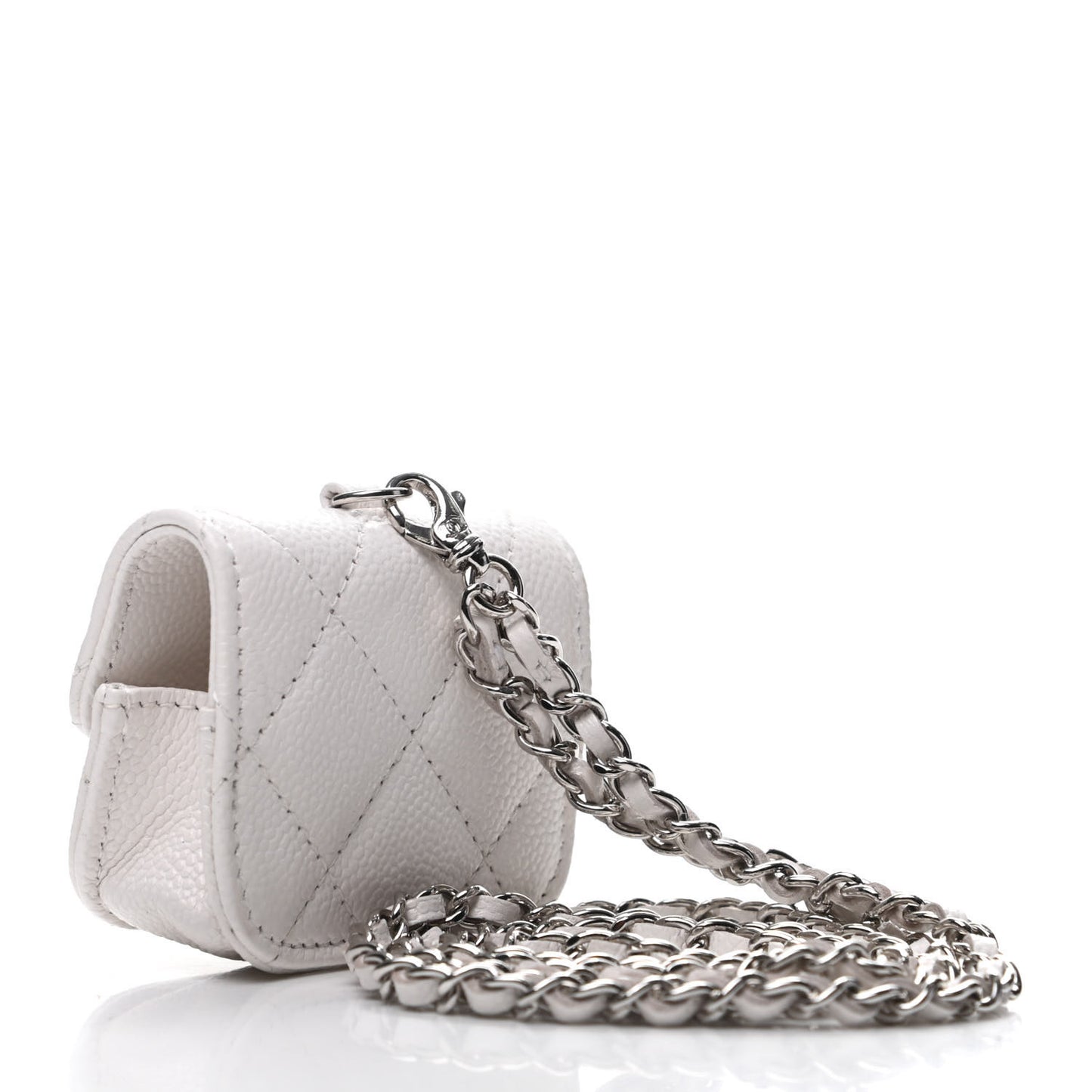 Caviar Quilted Airpods Pro Case White