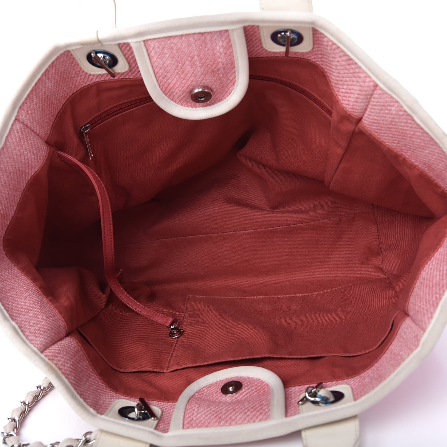 Chanel Canvas Medium Deauville Tote Pink 5 of 13