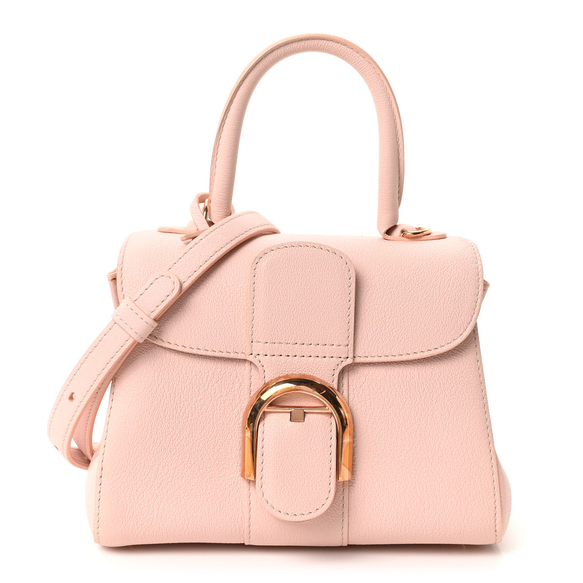 Grained Rodeo Calfskin Mini Brillant Satchel Nude