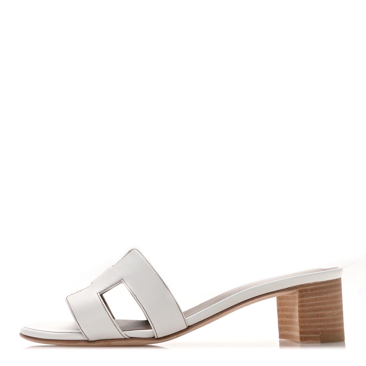 Hermes Calfskin Oasis Sandals 36.5 White 1 of 8