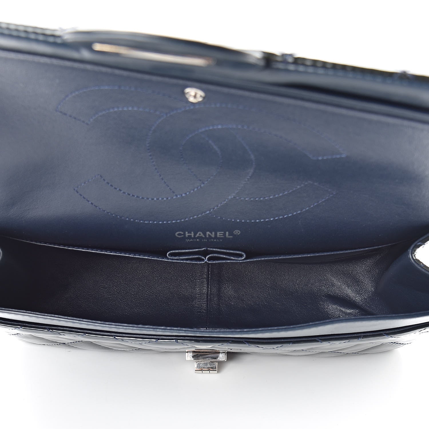 Chanel Patent Quilted 2.55 Reissue 227 Flap Dark Blue 5 of 14