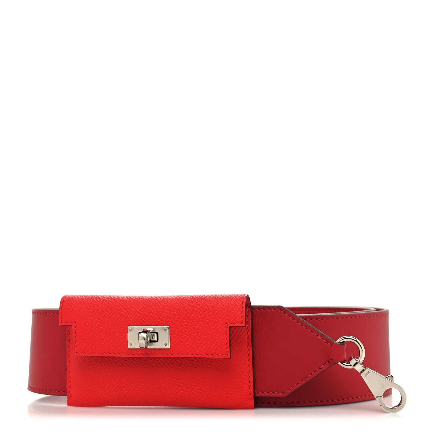Swift Epsom Pocket Kelly Shoulder Strap Rouge Casaque Rouge de Coeur
