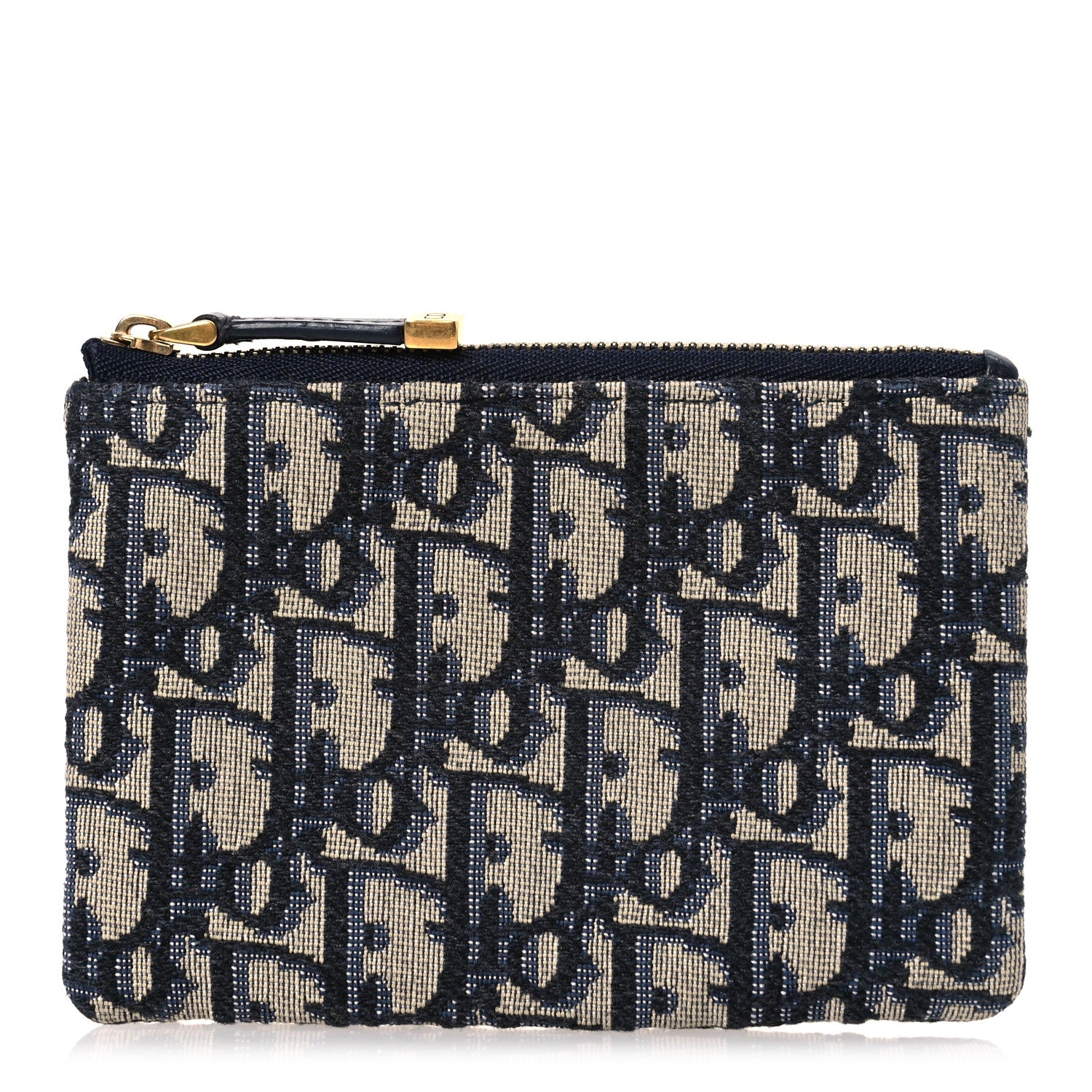 Christian Dior Oblique Zipped Card Holder Blue 1 of 7