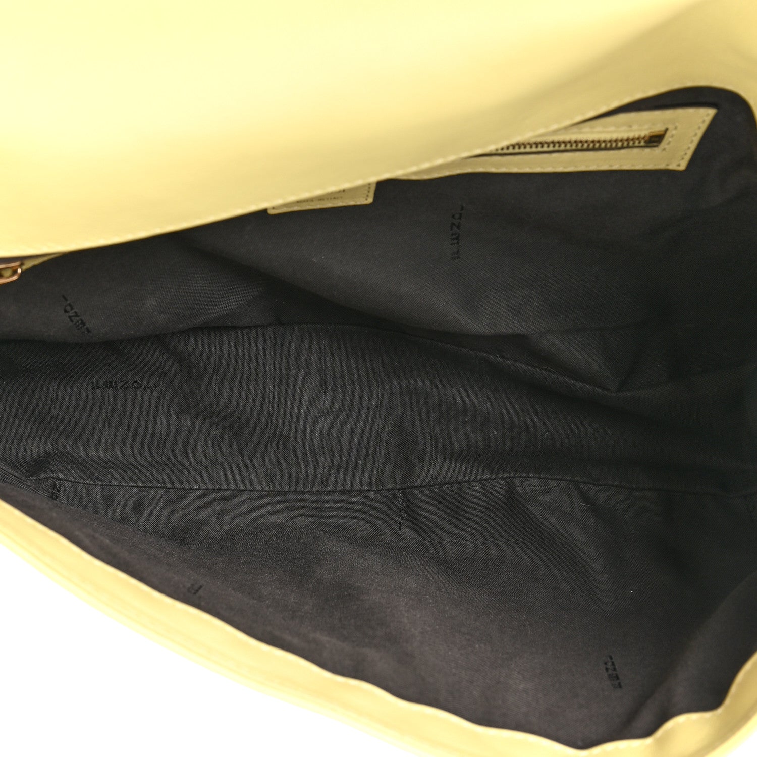 Fendi Nappa FF 1974 Embossed Large Baguette Banana 5 of 15