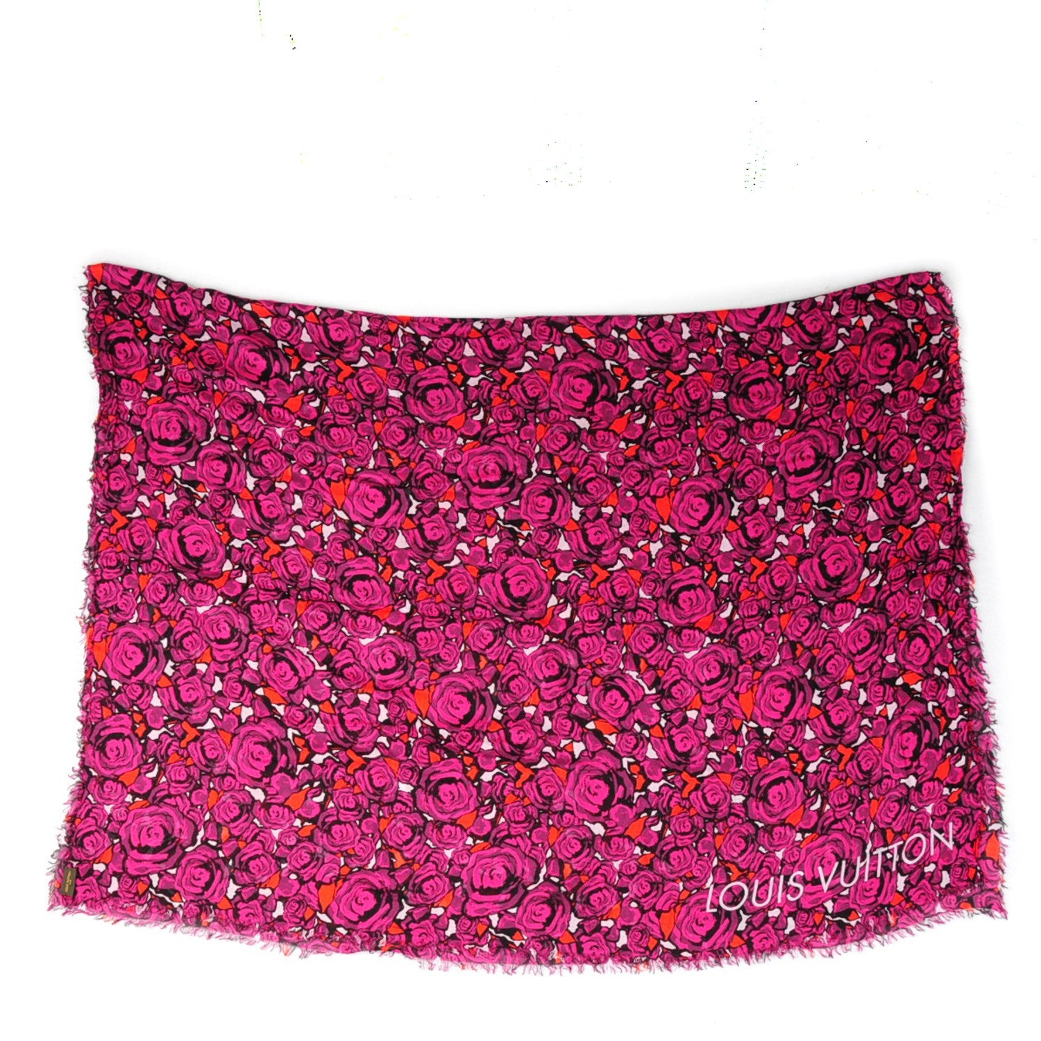 Louis Vuitton Rock N Roses Stole Berry 3 of 6