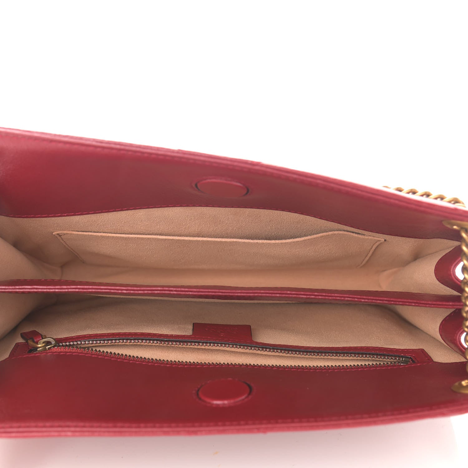 Gucci Azalea Calfskin Matelasse Heart Medium GG Marmont Slim Shoulder Bag Romantic Cerise 5 of 11