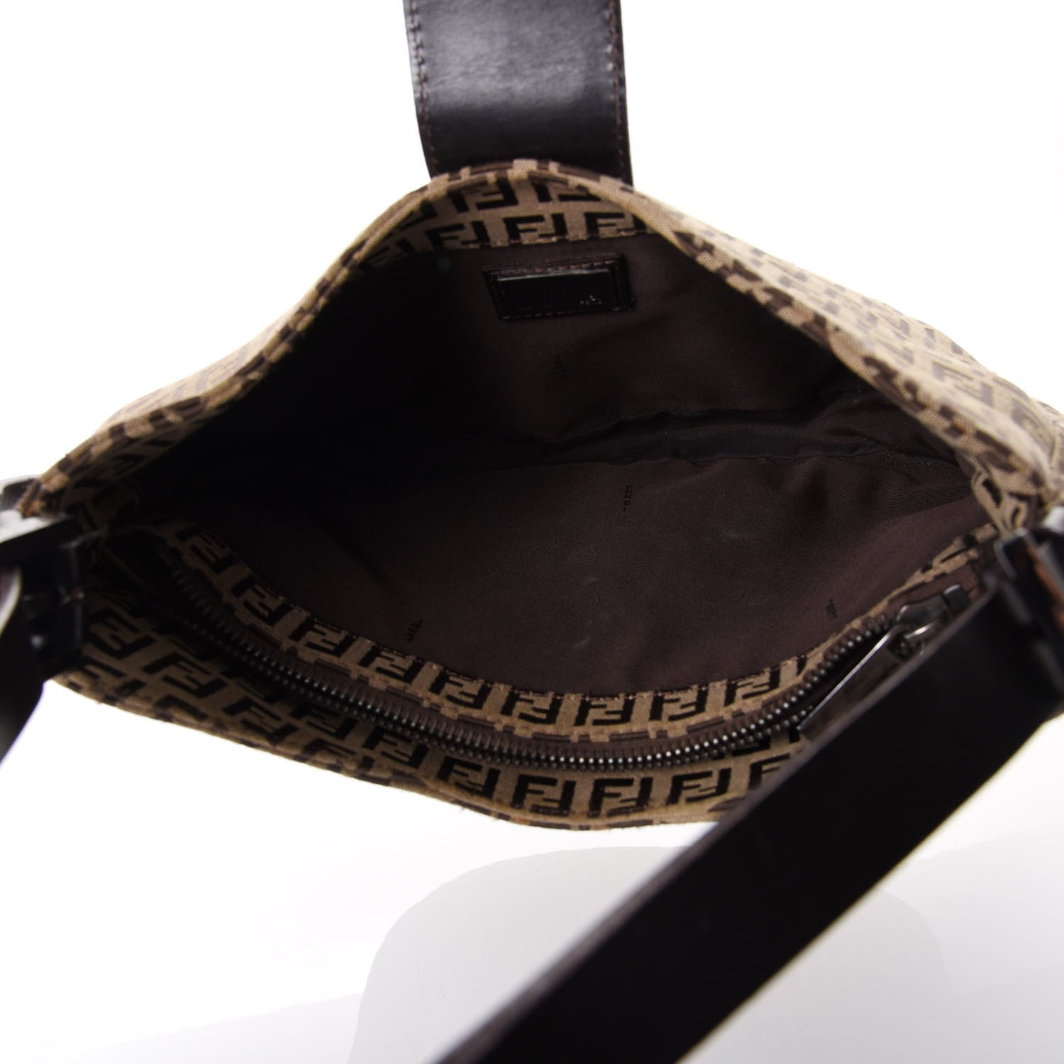 Fendi Zucchino Small Hobo Dark Brown 5 of 10