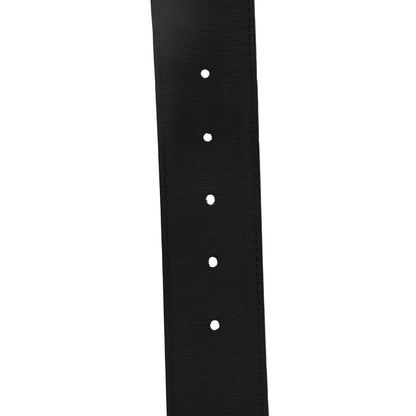 Gucci Dollar Calfskin Interlocking G Belt 85 34 Black 4 of 5
