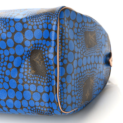 Louis Vuitton Monogram Kusama Town Speedy 30 Blue 8 of 8