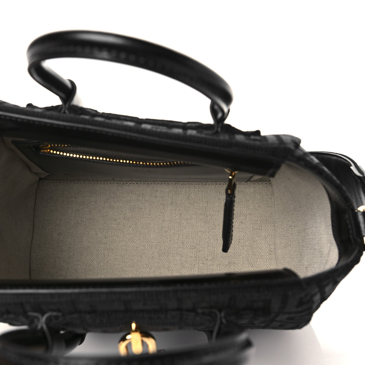 Givenchy Embroidered Canvas Mini Lock Antigona Shoulder Bag Black 4 of 5