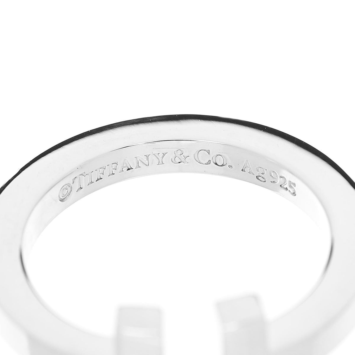 Tiffany Sterling Silver T Square Ring 50 5.5 4 of 4