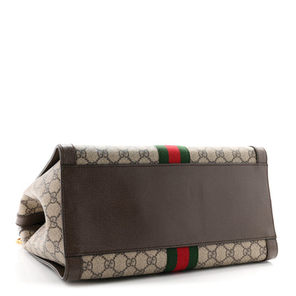 Gucci GG Supreme Monogram Web Medium Ophidia Tote Bag Brown 4 of 10