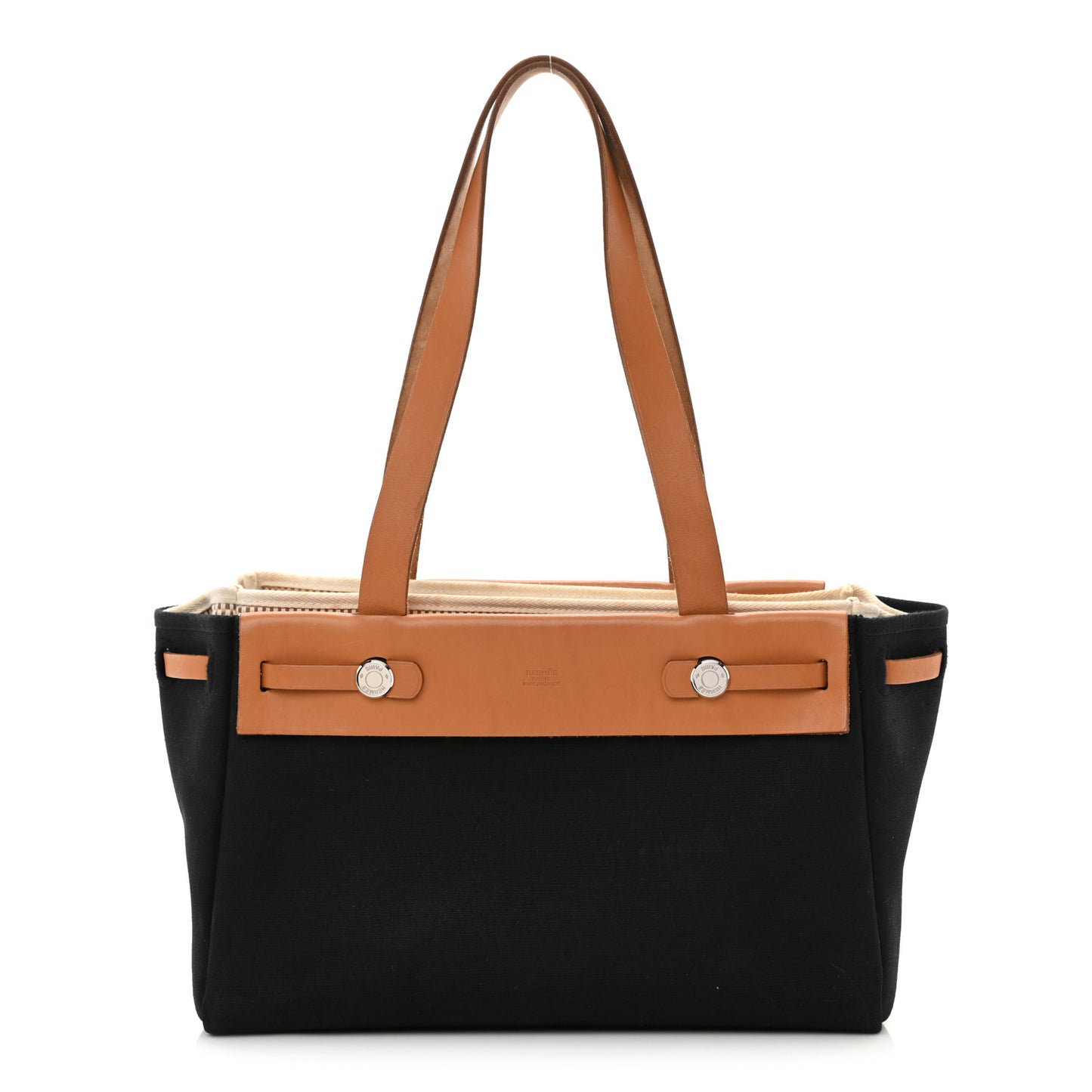 Toile Vache Hunter Herbag Cabas PM Black Natural