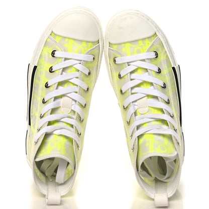 Christian Dior Technical Canvas Oblique Mens B23 High Top Sneakers 35 Yellow 2 of 8