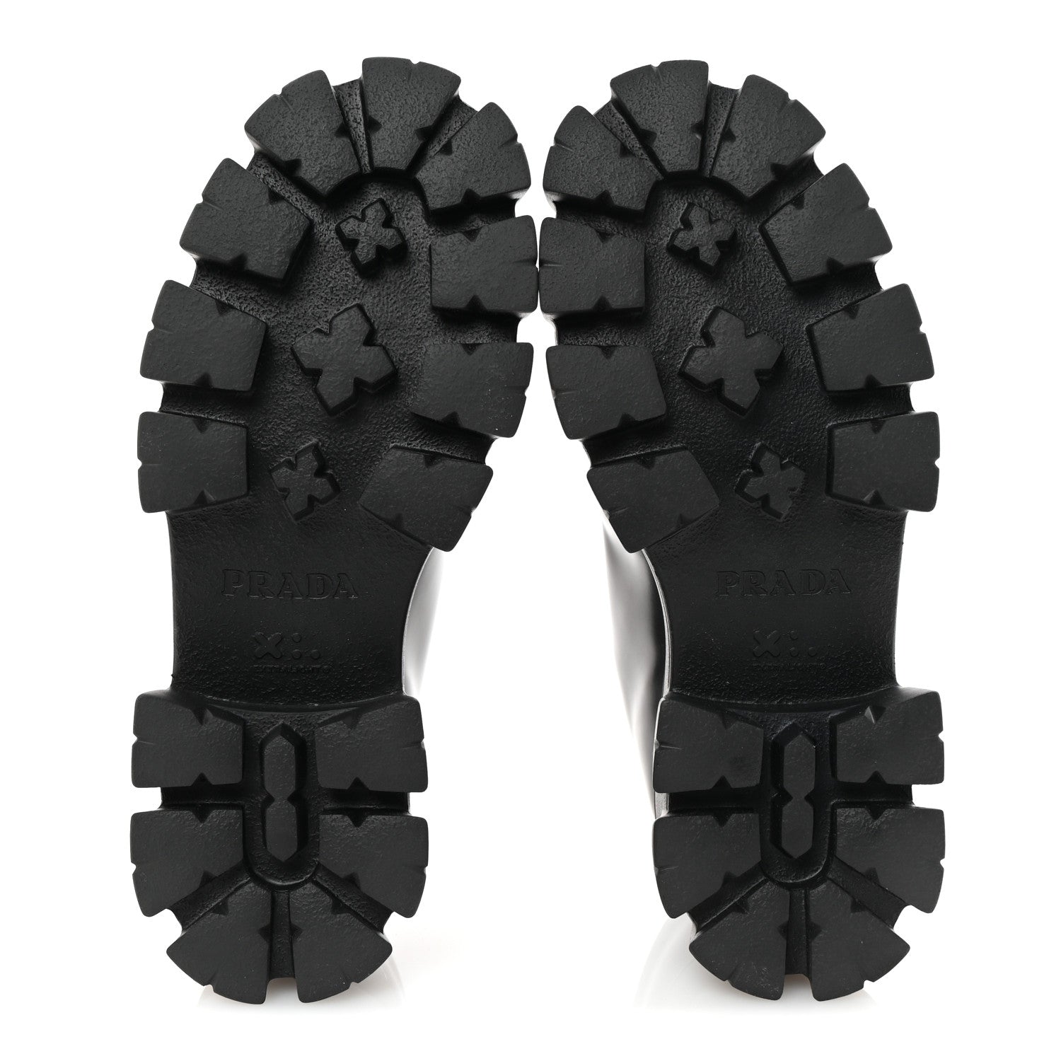 Prada Spazzolato Rois Sfumato Monolith 55mm Derby Loafers 38.5 Black Argento 6 of 9