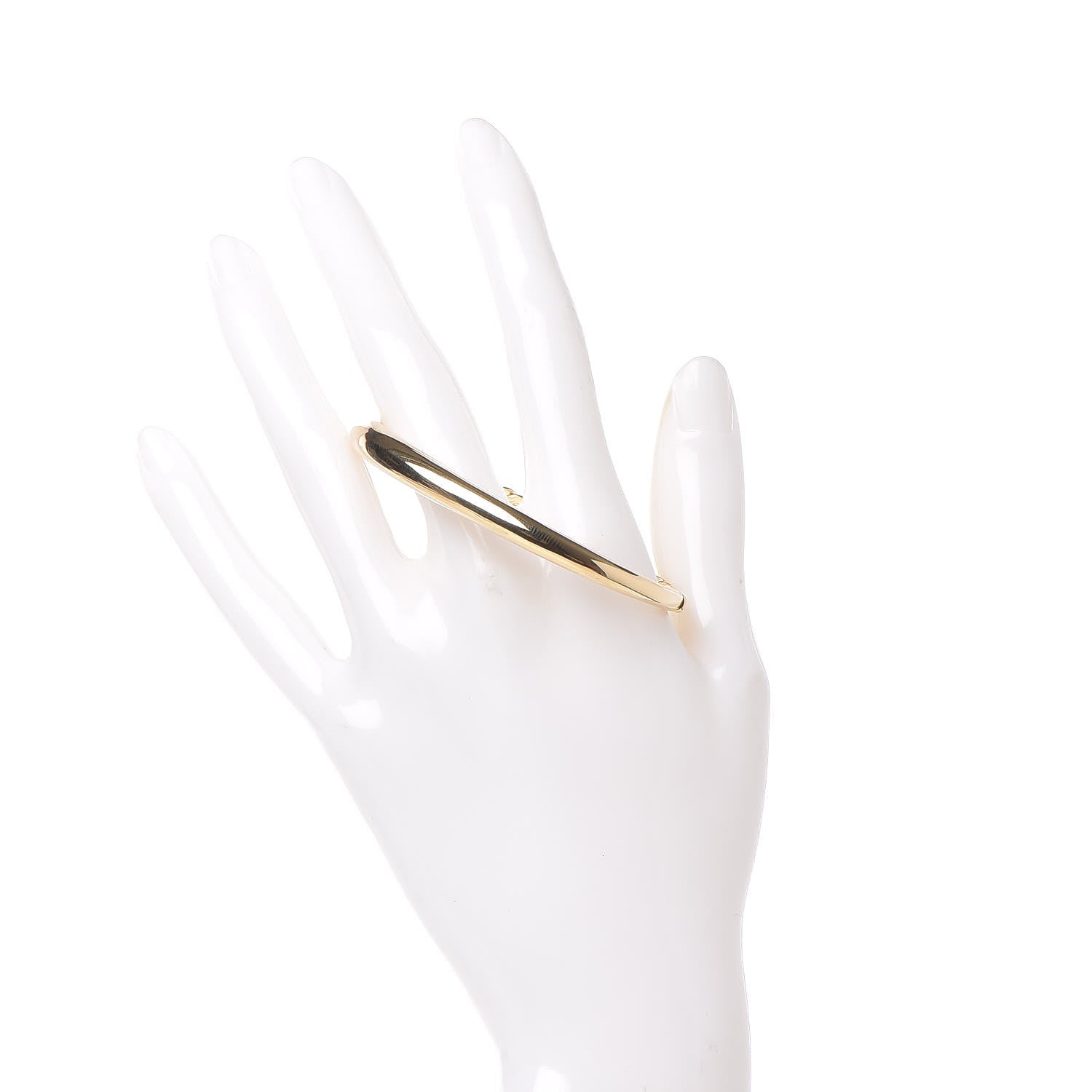 David Yurman 18K Yellow Gold 6.5mm Pure Form Smooth Bracelet 2 of 5
