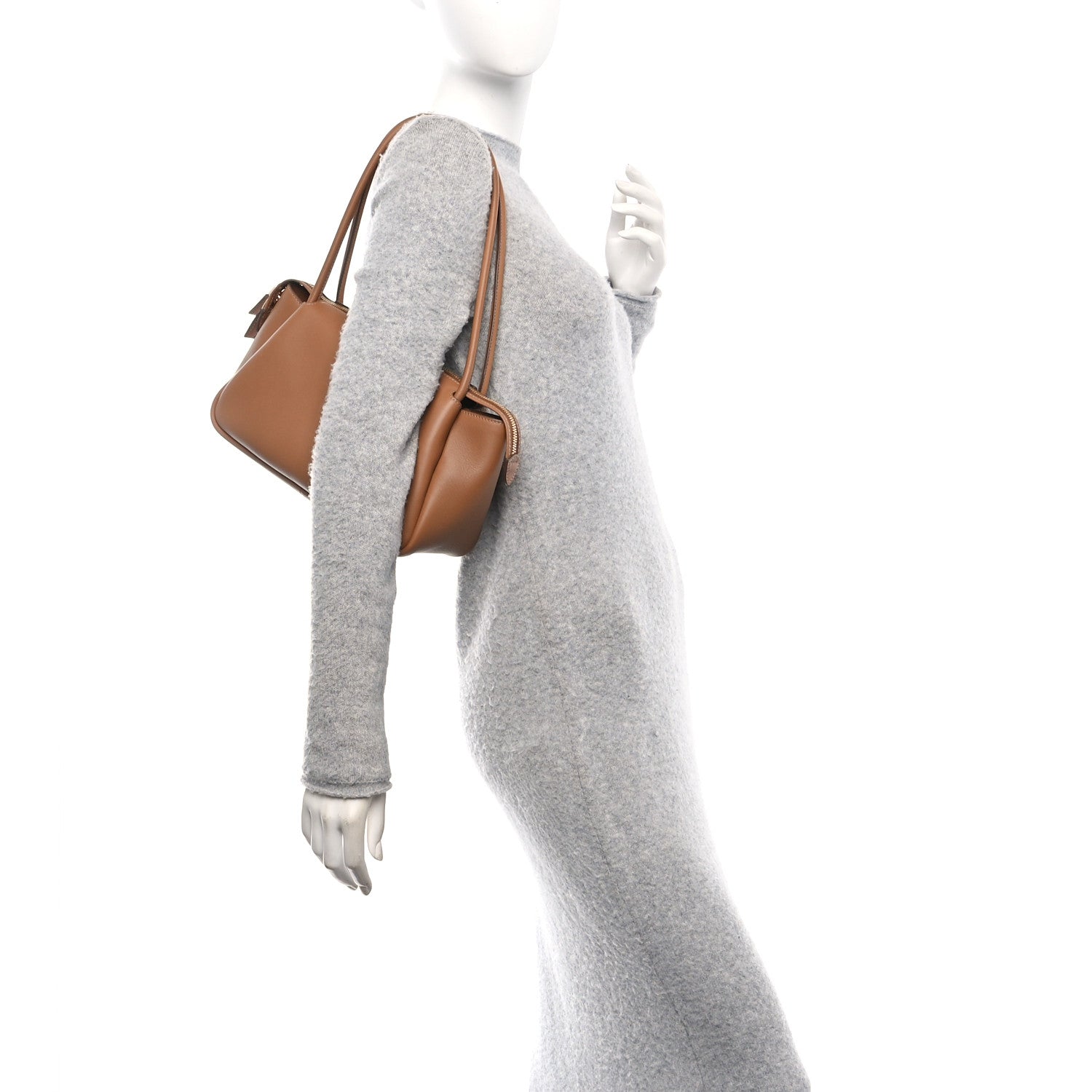 Prada Soft Calfskin Medium Darling Shoulder Bag Caramel 2 of 9