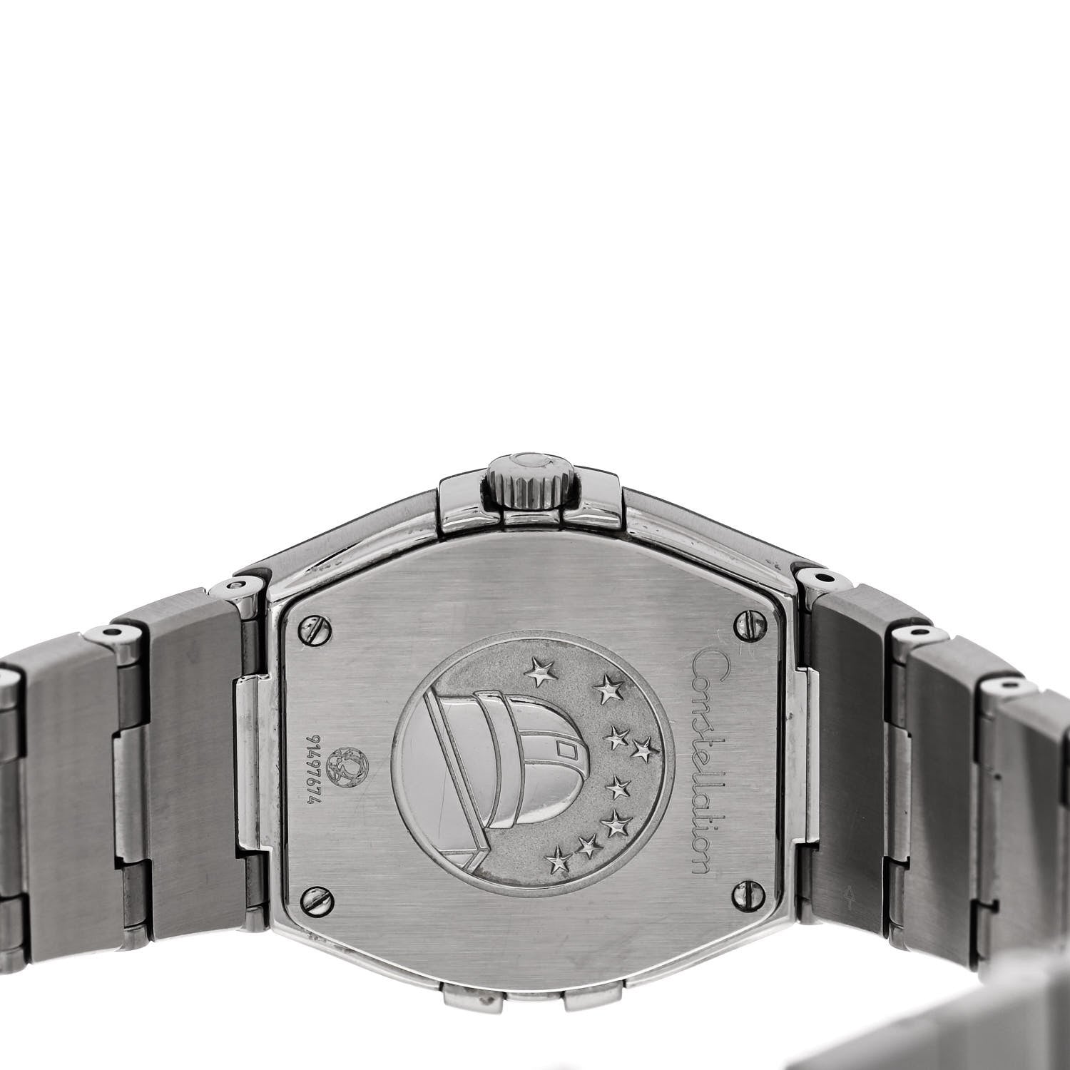 Omega Stainless Steel Diamond Bezel Mother of Pearl 27mm Constellation Quartz Watch 123.15.27.60.55.001 4 of 4