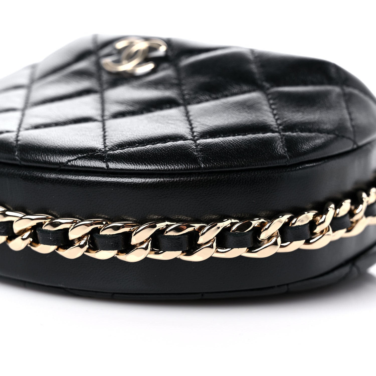 Chanel Quilted Chain Around Pouch Black 9 of 10
