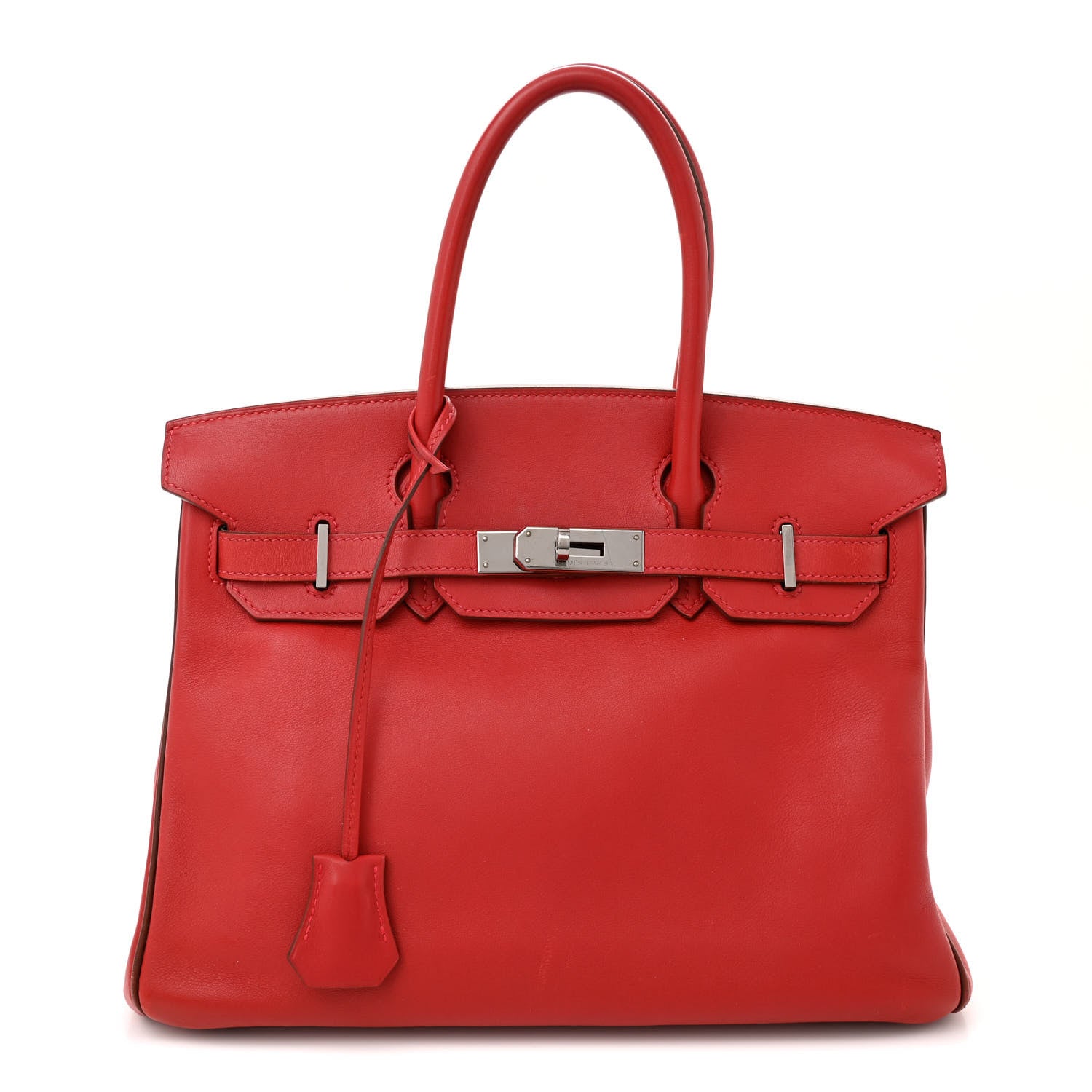 Hermes Swift Horseshoe Birkin 30 Rouge Vif Chocolate 1 of 17