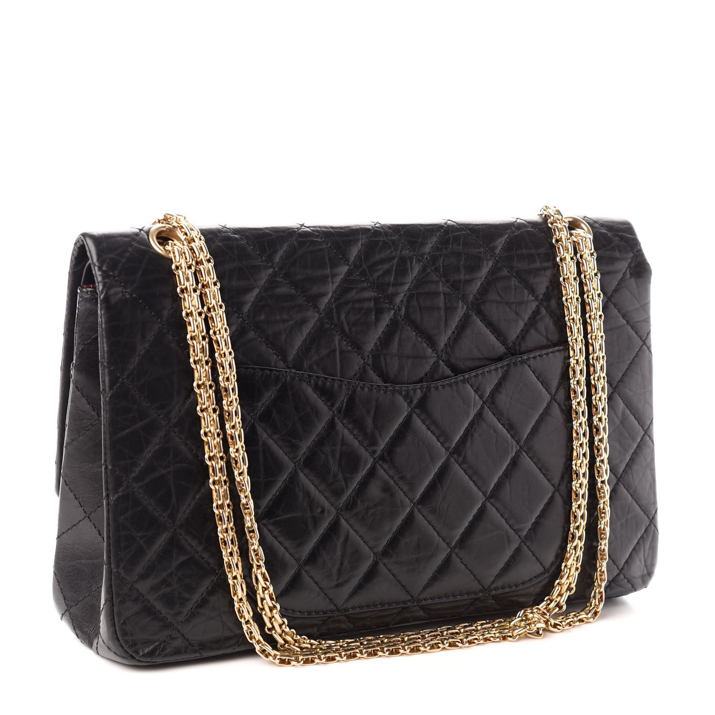 Aged Calfskin Quilted 50th Anniversary 2.55 Reissue 227 Flap Black