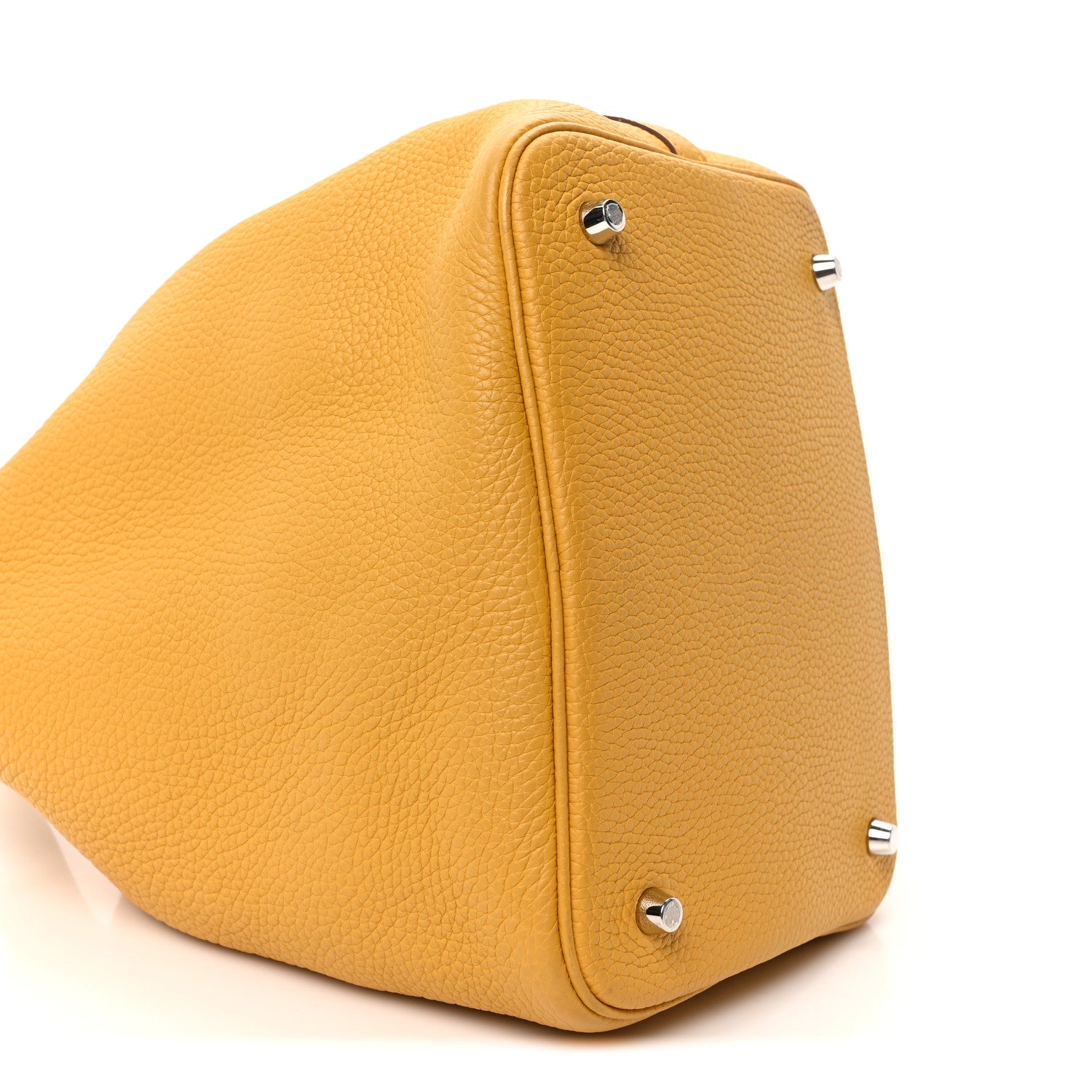 Hermes Taurillon Clemence Picotin Lock 22 MM Jaune Ambre 9 of 10