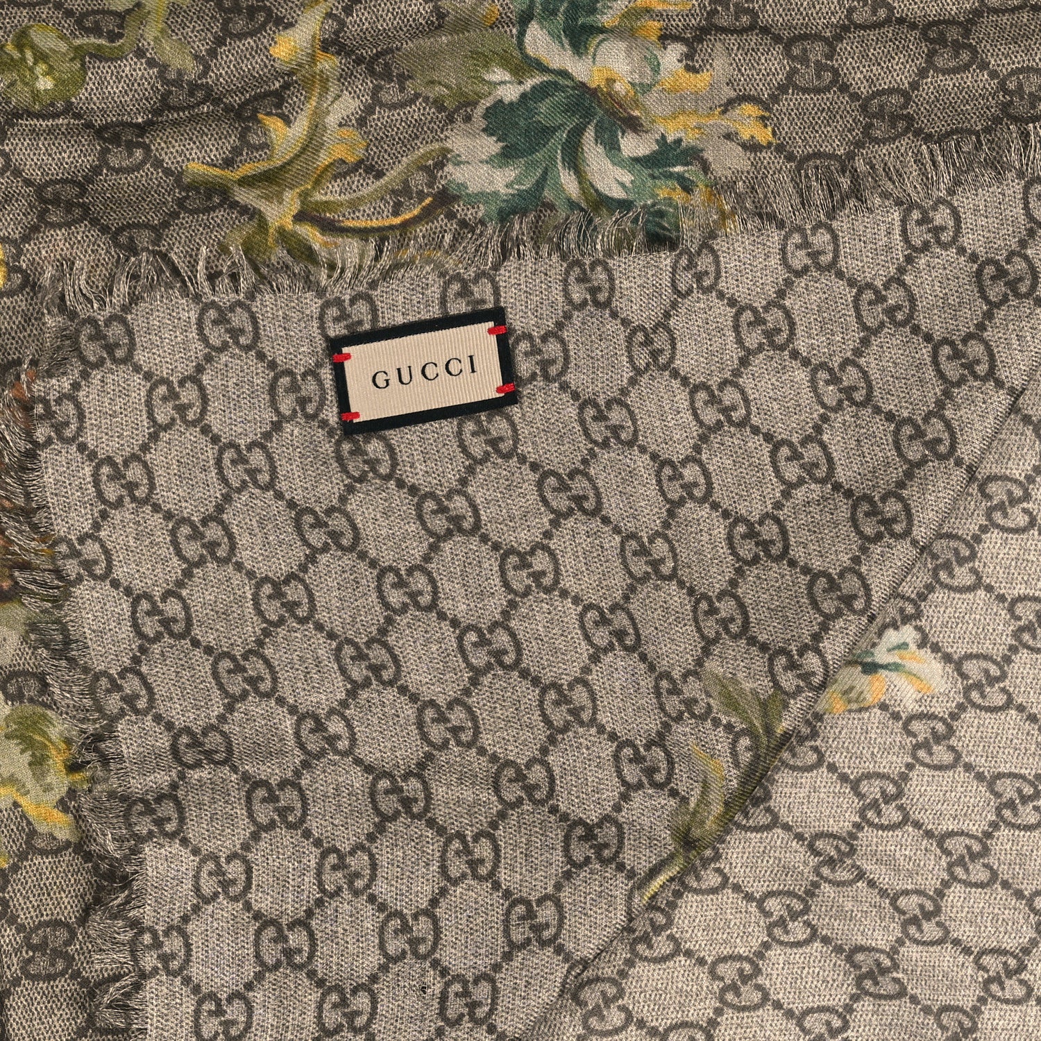 Gucci Silk Monogram Dusty Carnation Shawl Beige 2 of 3